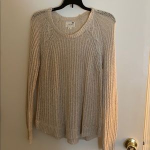 cream knit sweater from LA HEARTS